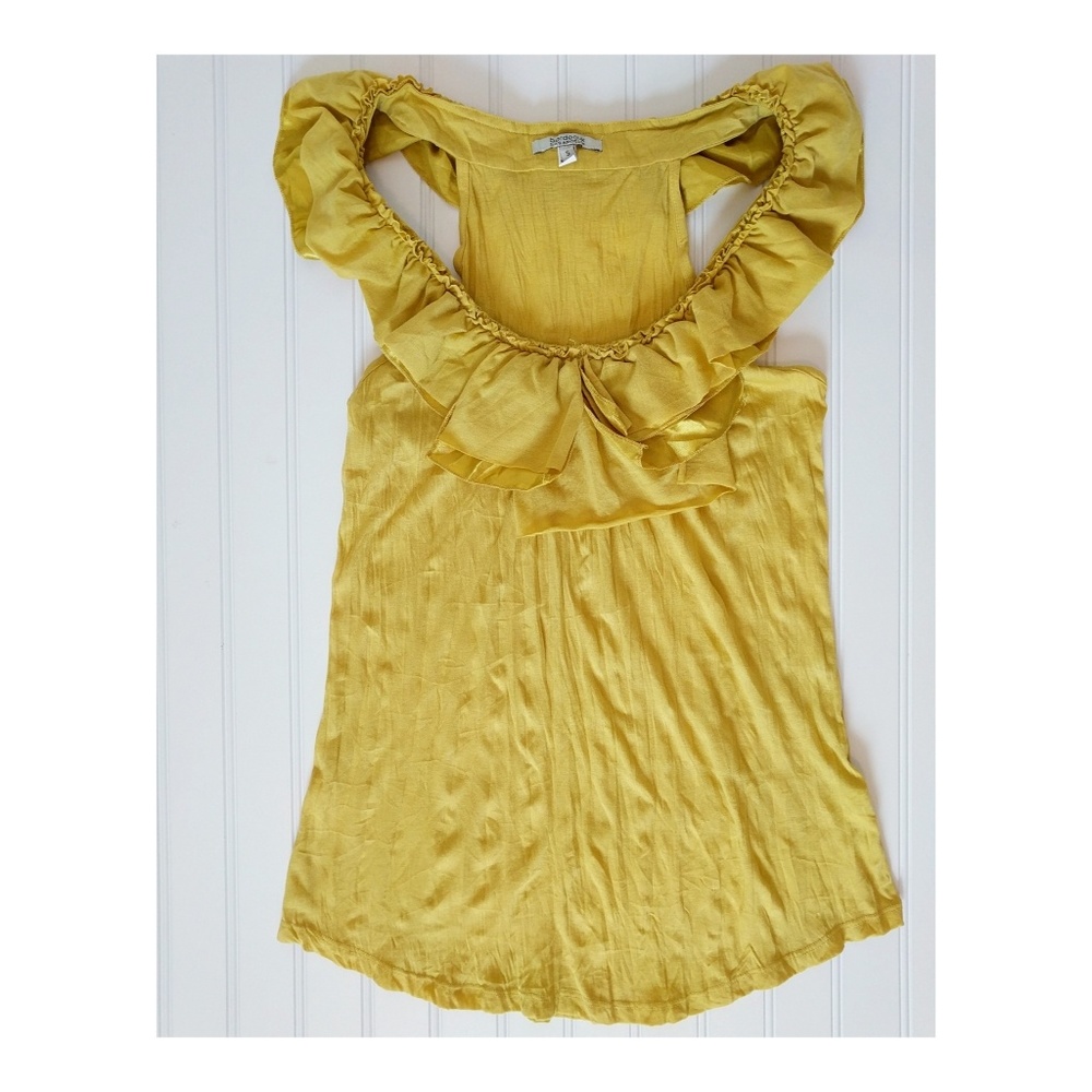 Anthropologie | Bordeaux Sleeveless Ruffle Top